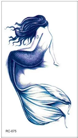 

Водостойкая временная татуировка наклейка Русалка Рыба тату наклейки флэш-тату поддельные татуировки маленький размер искусства для женщ...