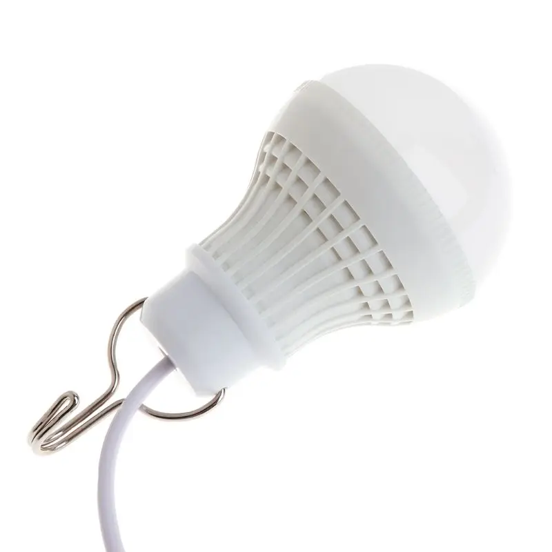 

E9LA 5W 10 LED Energy Saving USB Bulb Light Camping Home Night Lamp Hook Switch