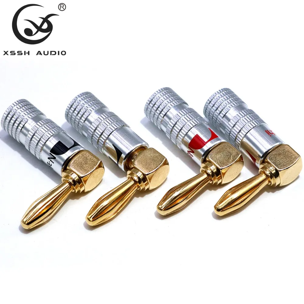 XSSH аудио 8 шт. или 16 Hi Fi Nakamichi позолоченный прямоугольный маленький штекер типа
