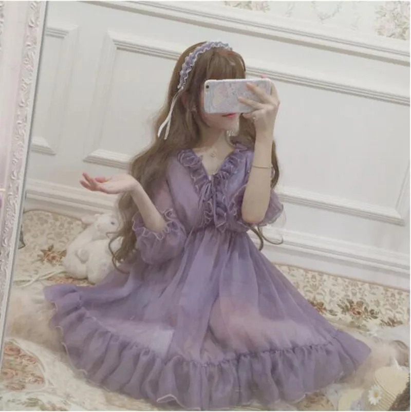 

Чайные вечерние платья в готическом стиле Loli, винтажное платье Loli, кружевное платье с оборками и пышными рукавами для девочек, платье в викторианском стиле