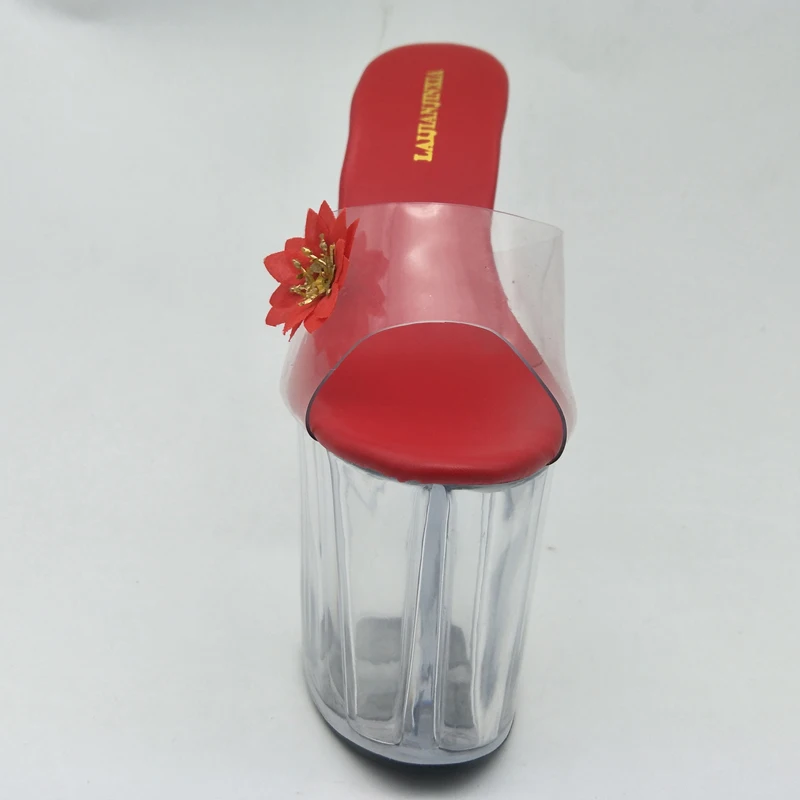 Приемлемая чувствительность к босоножкам с прозрачными ребрами на дне сафлора.