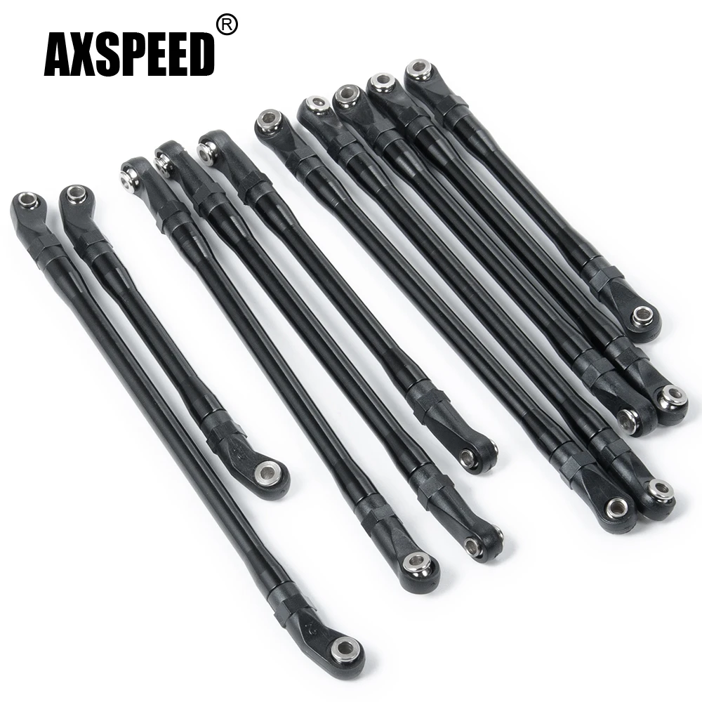 

AXSPEED, 10 шт., набор звеньев из алюминиевого сплава для всех автомобилей Axial SCX10 II 90046 1/10, детали для автомобилей на гусеничном ходу