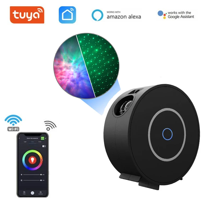 

Tuya Smart Star Projector WiFi Laser Starry Sky Projector Waving Led Colorful Car Home Atmosphere Light Wireless Control