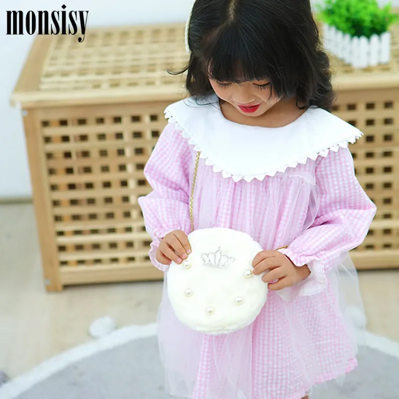 Monsisy плюшевый Кошелек и сумочка для детей кошелек Детская сумка через плечо