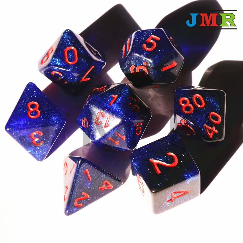 Супер Вселенная Галактика кости набор D4-D20 RoyalGemini с блестящим блеском эффектно