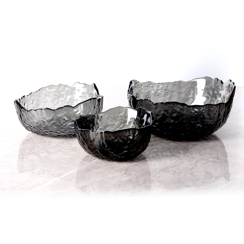 Creative CrystalGlass Irregular Fruit Plate Kitchen Food Container Storage Salad Vegetable Dessert Bowl Household Tableware | Дом и сад