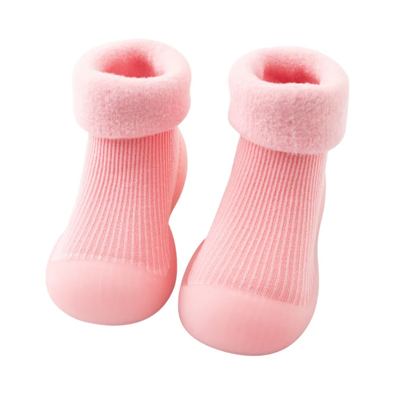

Unisex Toddler Socks Shoes Anti-slip Baby First Walker Shoes Boys Girls Kids Rubber Soft Sole Floor Shoe Knit Booties