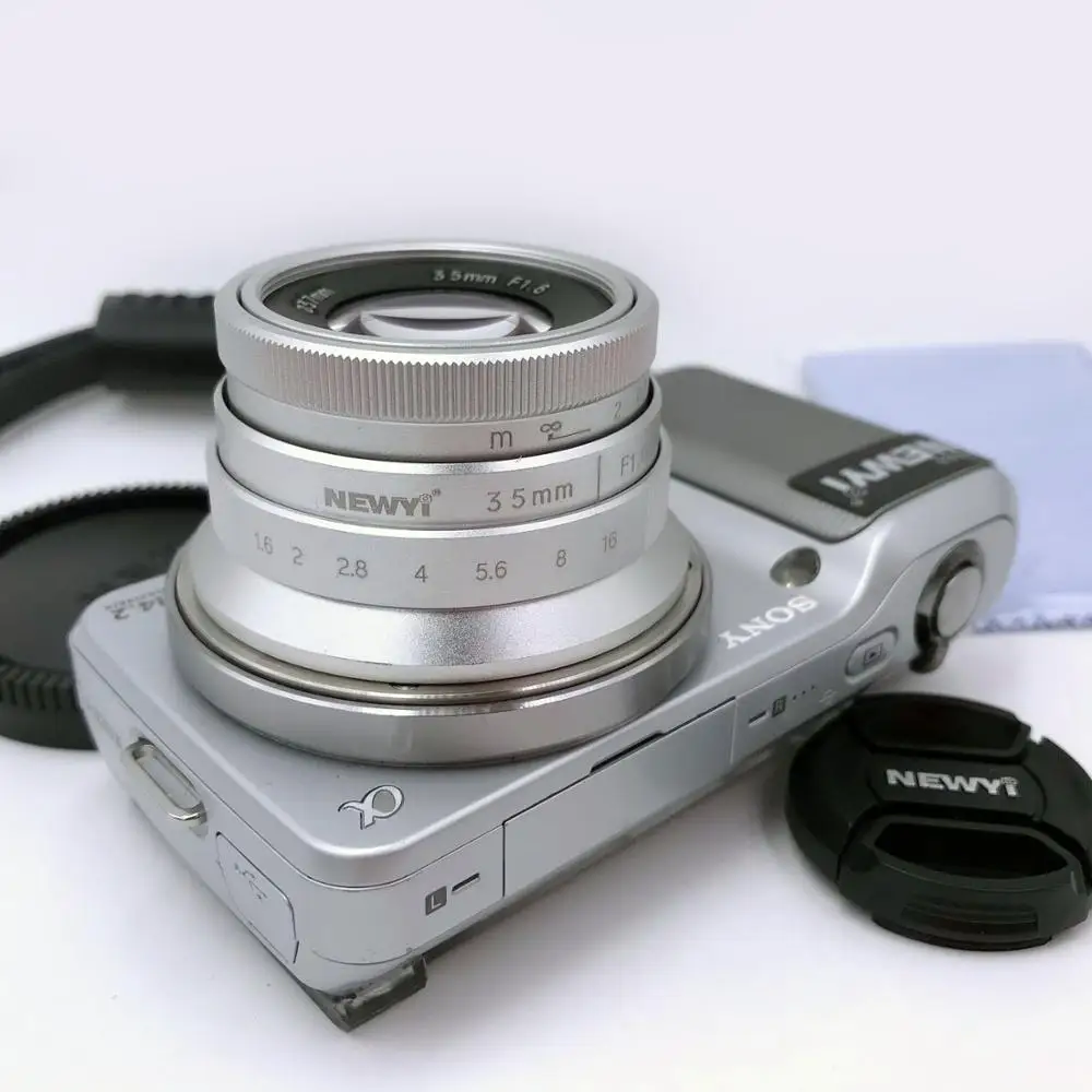 Серебристая металлическая E для объектива EF 35 мм F1.6 объектив Sony NEX 5 7 A6000 A5000 A6300