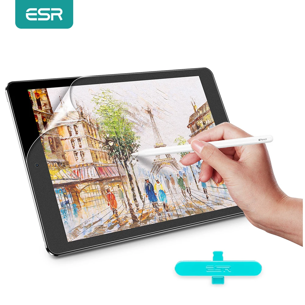 

ESR Paper Feel Screen Protector for iPad Pro 9.7 10.2 10.5 11 12.9 inch Painting PET Film for Apple iPad 7 Air 3 2 1 Mini 5 4