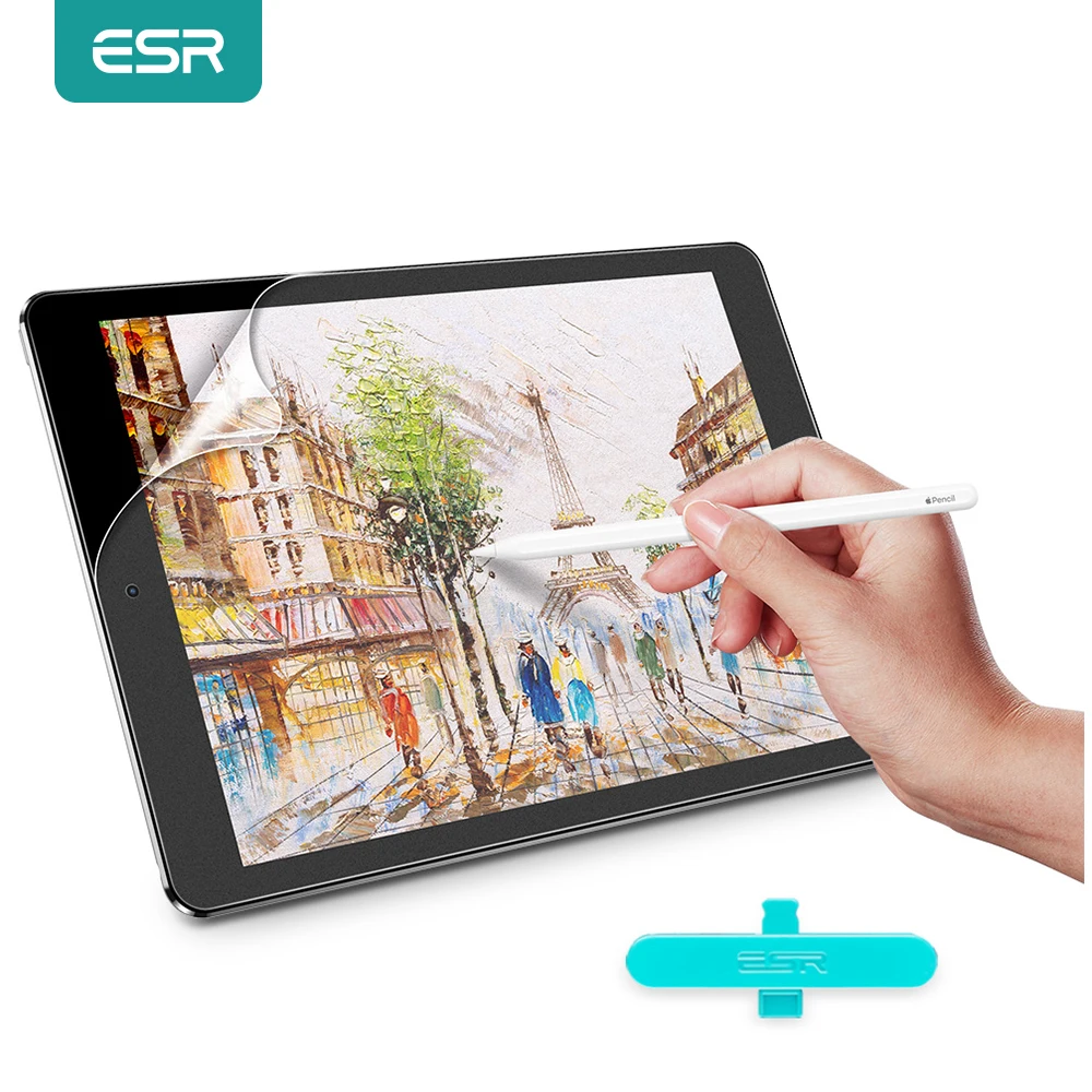 ESR Paper Feel Screen Protector для iPad Pro 9 7 10 2 5 11 12 дюймов Painting PET Film Apple Air 3 1 Mini 4|Защитные экраны