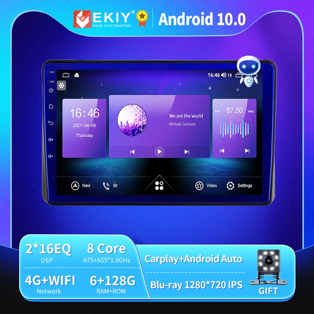 

EKIY T900A Авторадио 2 Din Android 10 для Nissan Teana J31 2003-2008 Автомобильный радиоприемник DSP Мультимедиа Blu-ray IPS-навигация GPS Стерео Carplay Магнитофон 4G WIFI Голов...