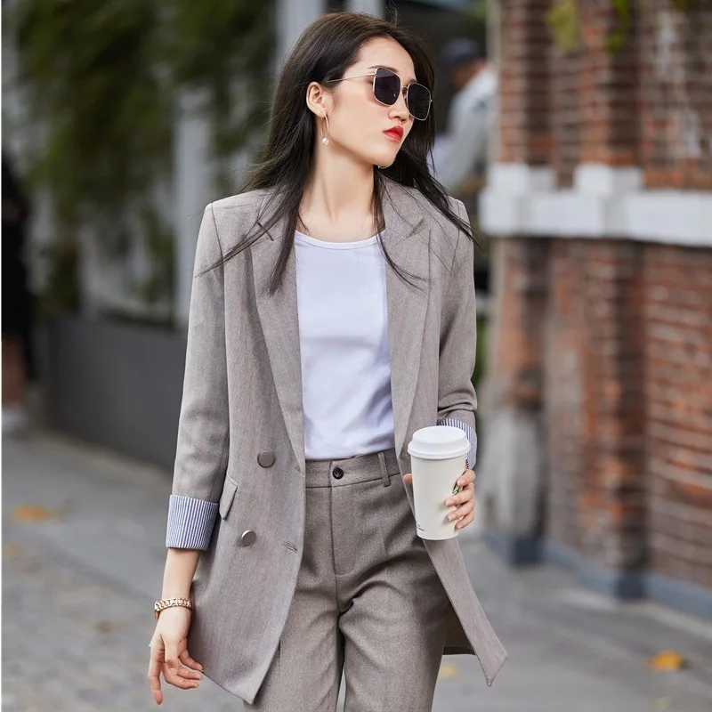 

Formal Business Blazer Coat OL Styles Spring Elegant Apricot Blazers Jackets Coat for Women Ladies Office Blazer Outwear Tops