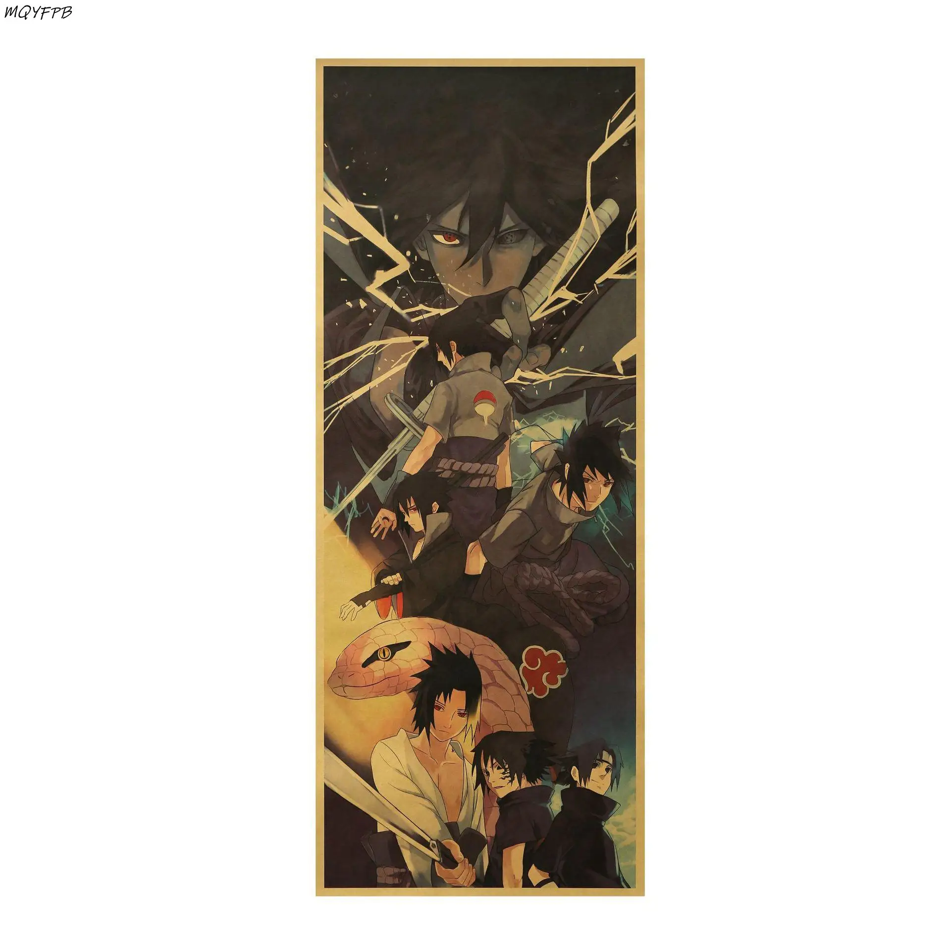 

Japanese Anime Kraft Paper Poster Home Room Bedroom Wall Decoration Painting Core 100x40cm