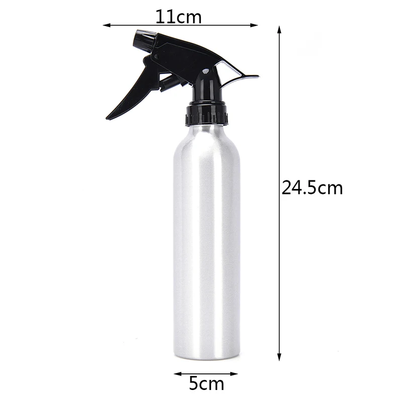 

JETTING 250ML Silver/Black Spray Bottle High Grade Aluminum Water Bottle Trigger Hairdressing Tool For Hair Salons High quality