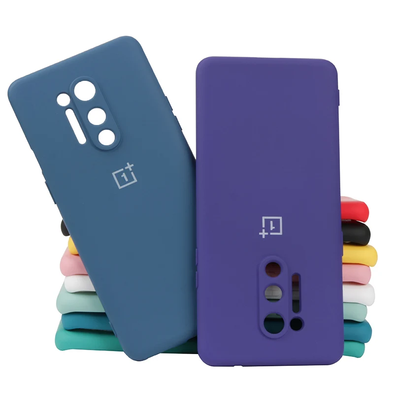 Оригинальный чехол Oneplus 8 8pro из жидкого силикона защитный с мягкой отделкой для One