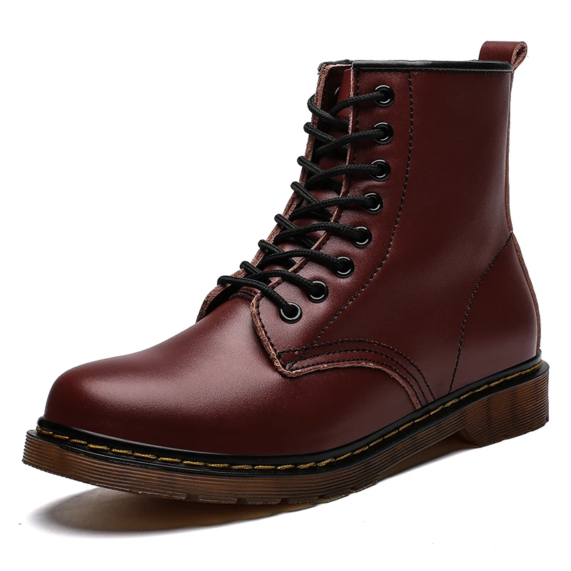 Мужские кожаные ботинки в байкерском стиле для осени и зимы 2019|Мотоциклетные