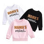 Детский пуловер, свитшоты с буквенным принтом для девочек, весенне-осенняя одежда для малышей