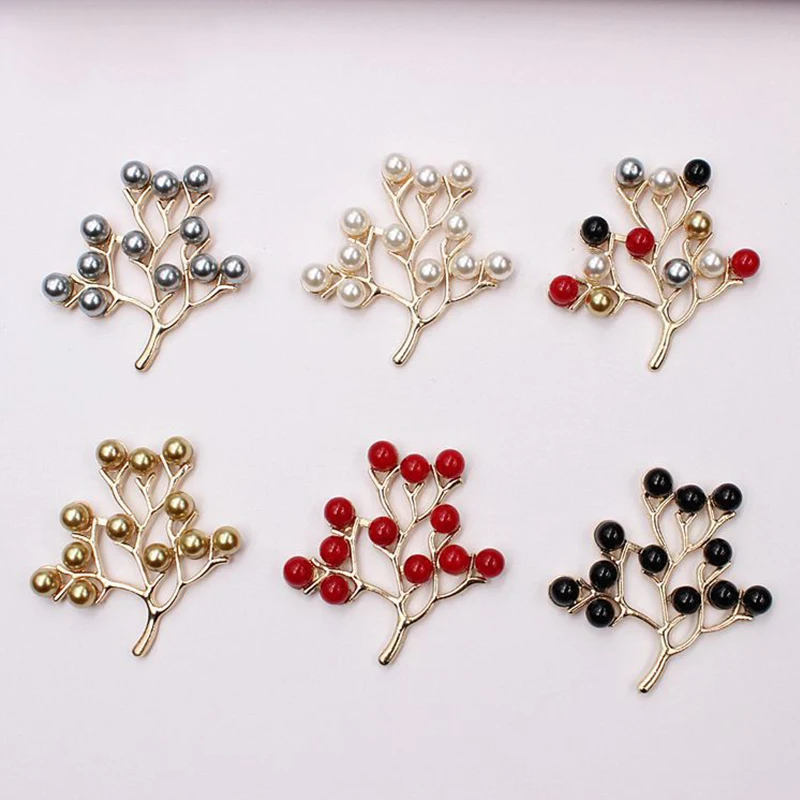 Модные жемчужные цветы дерево веточка нагрудник Стразы слеза цветок ветка Брошь