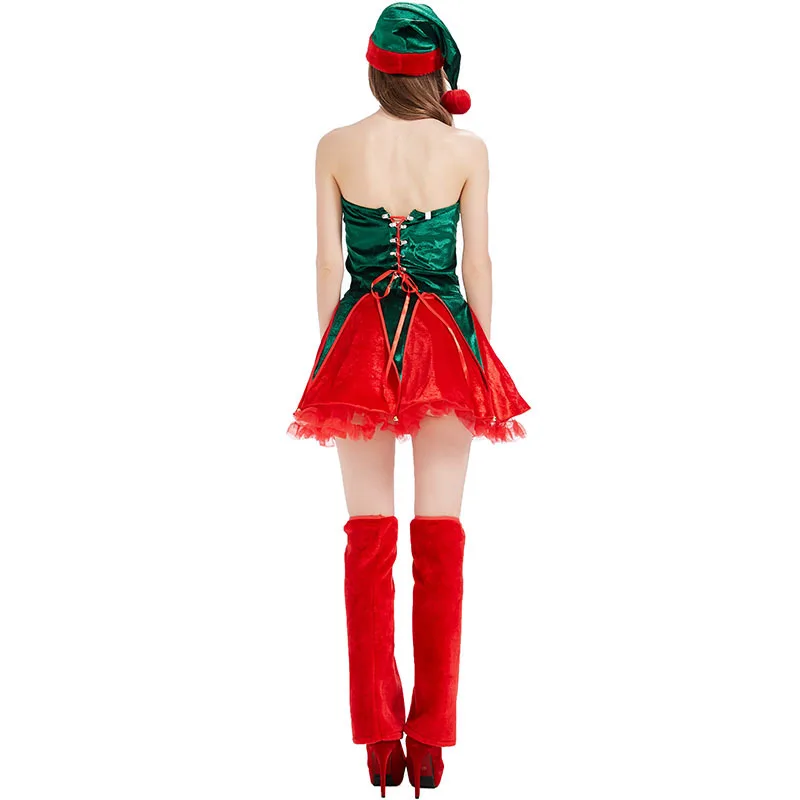 

Cute Christmas Elf Costume Cosplay Christmas Party Costume For Women Dress Up