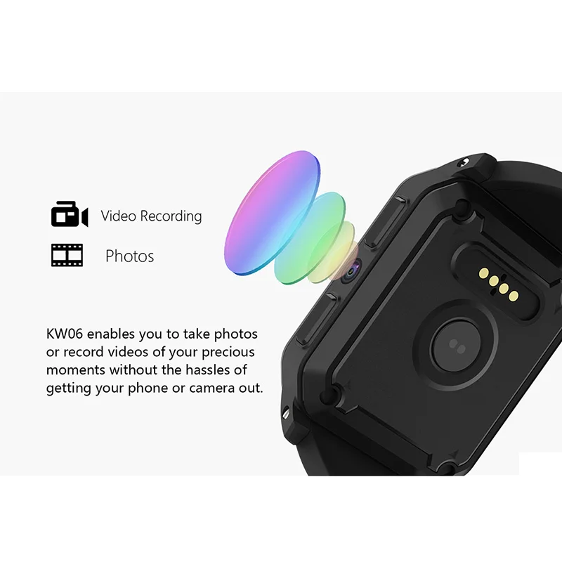 Умные часы KW06 Android Bluetooth звонки IP68 водонепроницаемые 512 МБ + 8 Гб Wi-Fi GPS пульсометр 3G