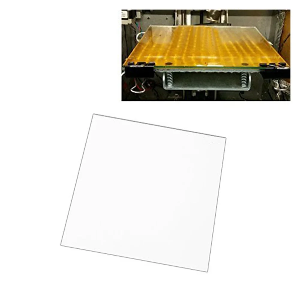 

3D Printer MK2 MK3 Heated Bed Tempered Borosilicate Glass Plate 213x200x3mm