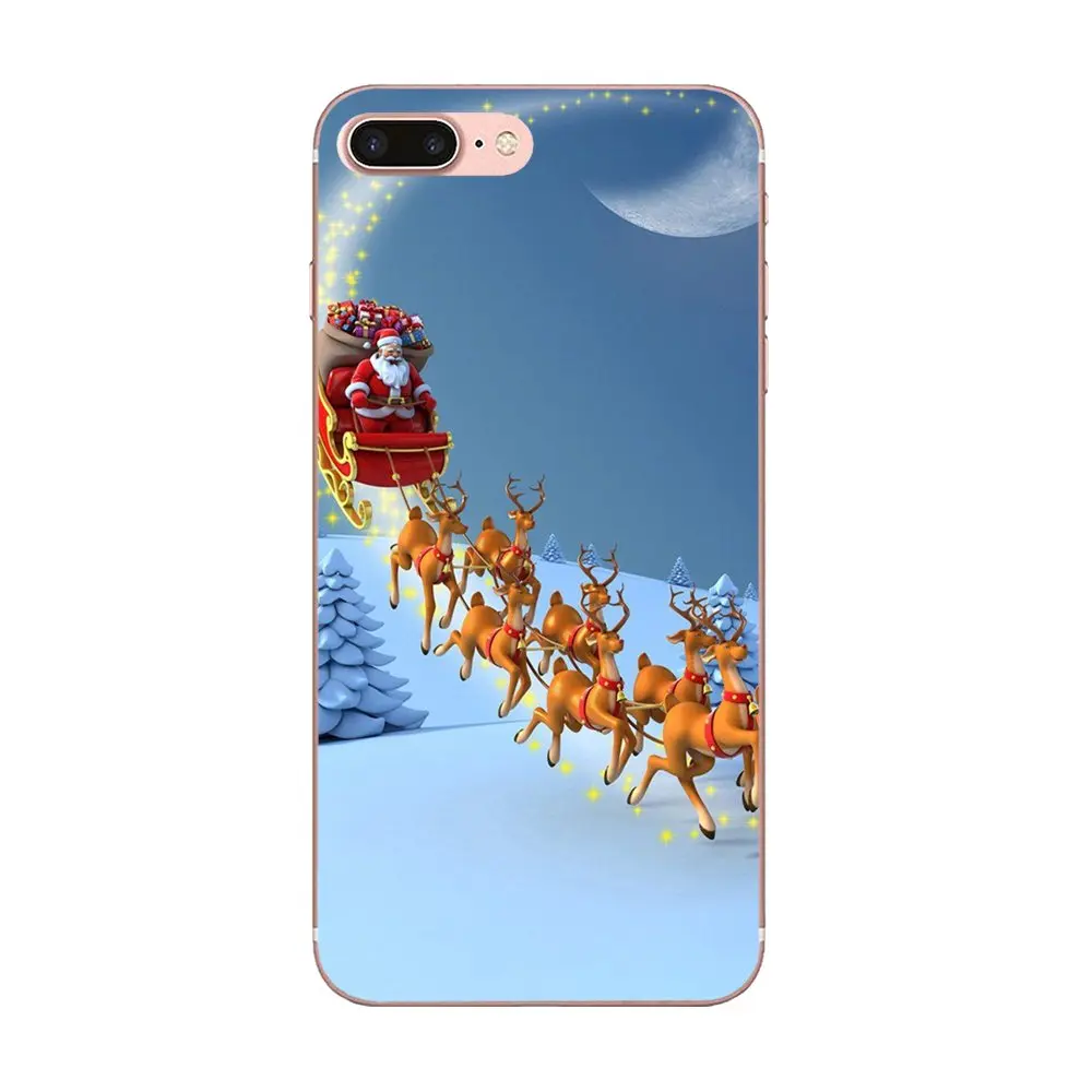 Ультратонкий чехол из ТПУ с рождественским оленем для Xiaomi Redmi Mi 4 7A 9T K20 CC9 CC9e Note 7 8 9
