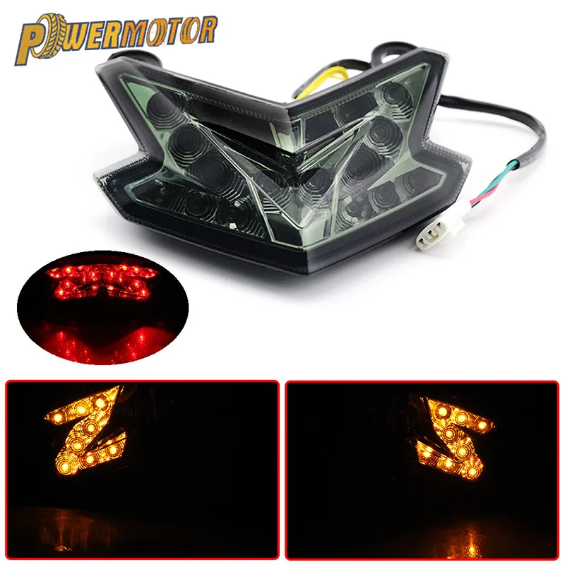 

LED Light Rear Tail Light Brake Turn Signals Integrated for KAWASAKI Z125/PRO 2016-2019 Z800 NINJA ZX-6R 2013-2018 17 16 15