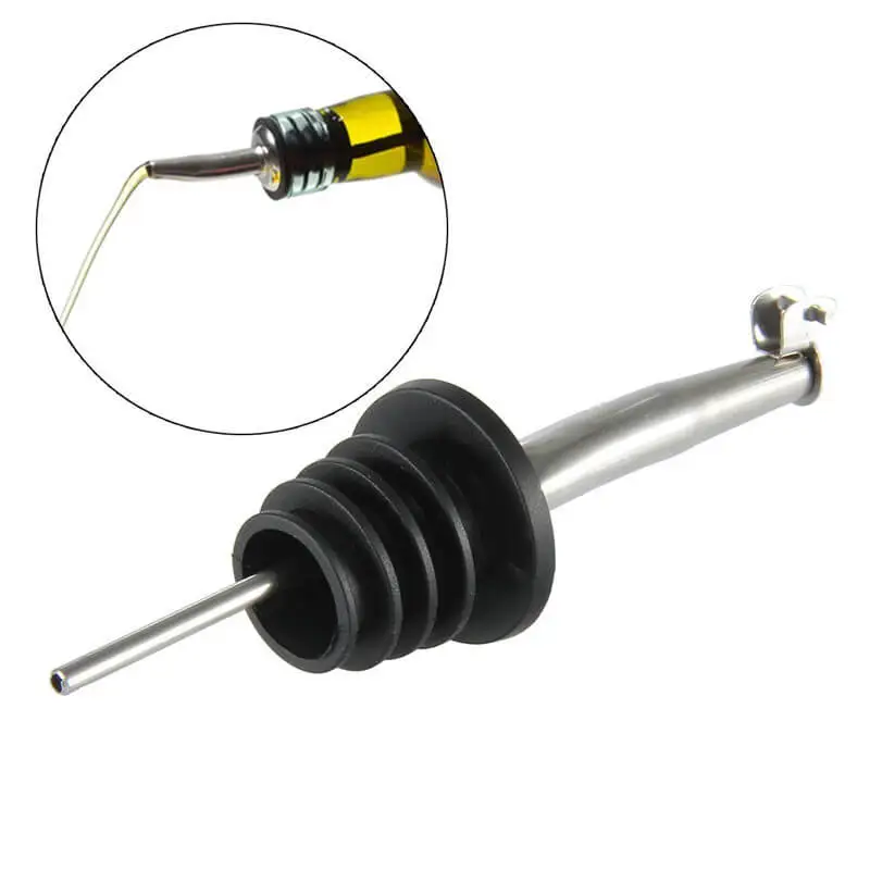 1PCS Stainless Steel Liquor Spirit Pourer Flow Bottle Pour Red Wine Oil Soy Sauce Vinegar Multi-Function Stopper With Cap - купить по
