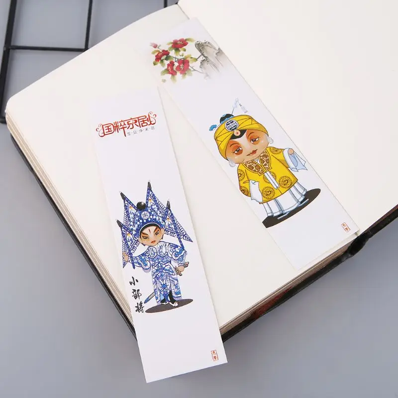 

30pcs Creative Chinese Style Paper Bookmarks Painting Cards Retro Beautiful Boxed Bookmark Commemorative Gifts K3KE