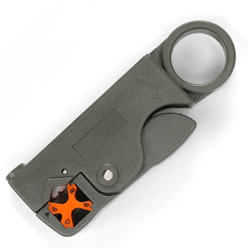 Coaxial Cable Stripper and Crimper 20pcs compression F connector coax Crimping Tool Set for RG6 coaxial cable