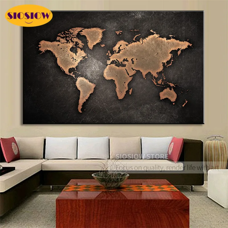 Алмазная 5D Вышивка с картой мира картина из страз сделай сам полная выкладка