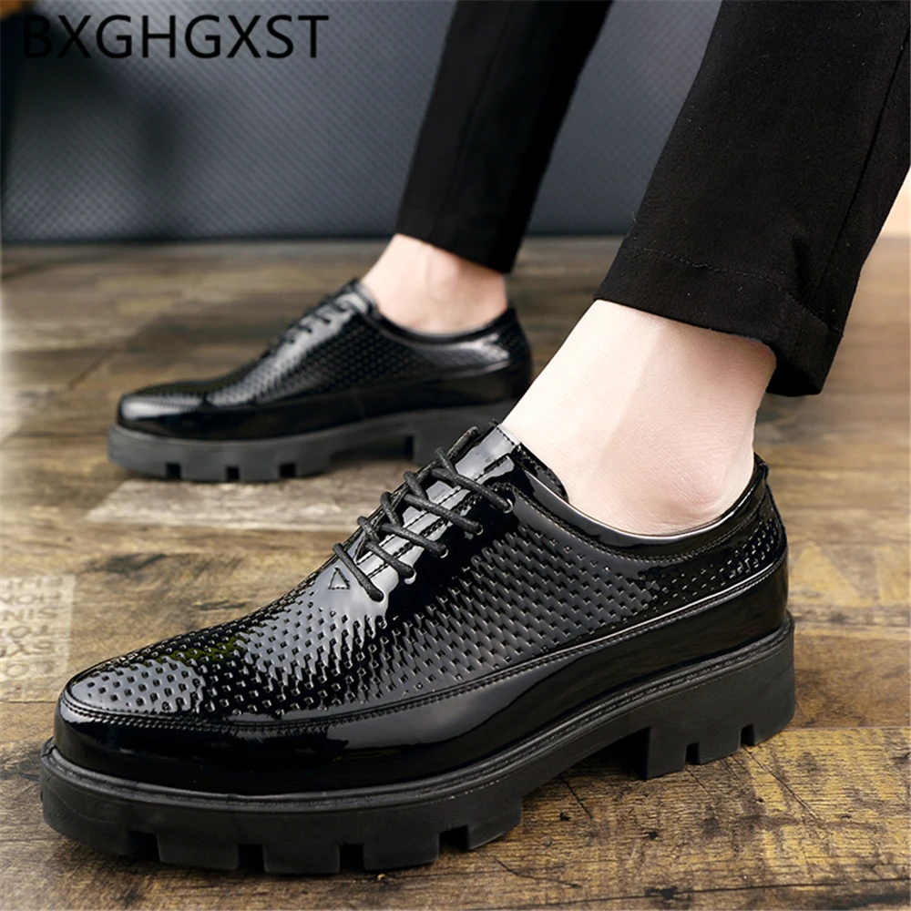 

Business Shoes Men Office 2021 Elevator Shoes For Men Summer Patent Leather Shoes Men Classic Zapatos De Hombre De Vestir Formal