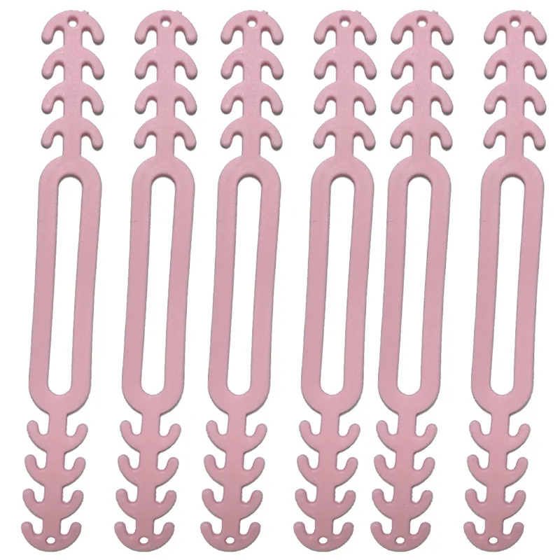 

6pcs TPR Adjustable Anti-slip Face Mask Ear Hook Grips Earache Prevention Extender Men Women Kids Face Masks Buckle Accessories