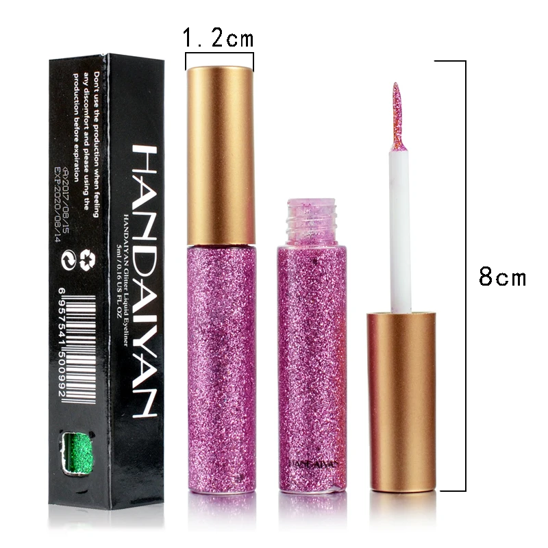 

Eyes Makeup Glitter & Shimmer Liquid Pearly Shining Cream for Eyeliner Make up Eyeliner Glitters Dual-use Eye Makeup