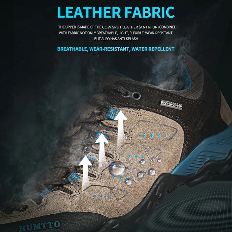 Кроссовки HUMTTO для мужчин и женщин кожаные водонепроницаемые активного отдыха
