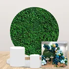 Фон для фотосъемки с изображением травы круга из полиэстера зеленая трава украшение на свадьбу вечеринку в честь будущей мамы баннер на день рождения сафари