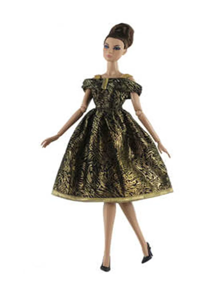 

Fashion Golden Outfits gold for Barbie CD FR Kurhn BJD Doll Clothes Accessories Dollhouse Role Play