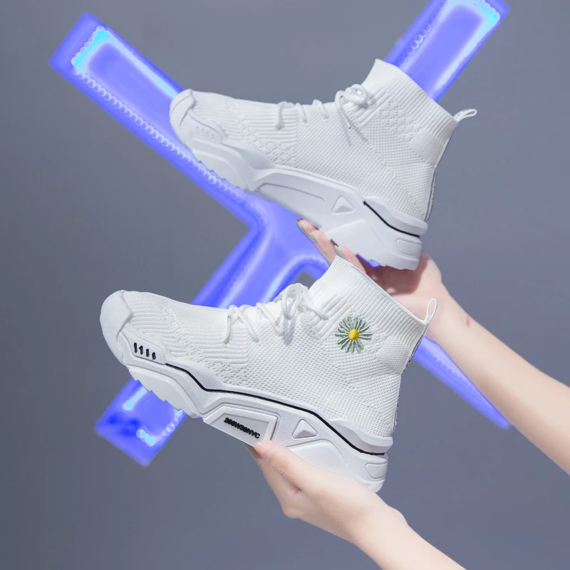 

Summer Thick Bottom Thin Shoes Women Ins Fashion 2021 New Mesh Breathable Casual Women's Shoes All-match Sneakers