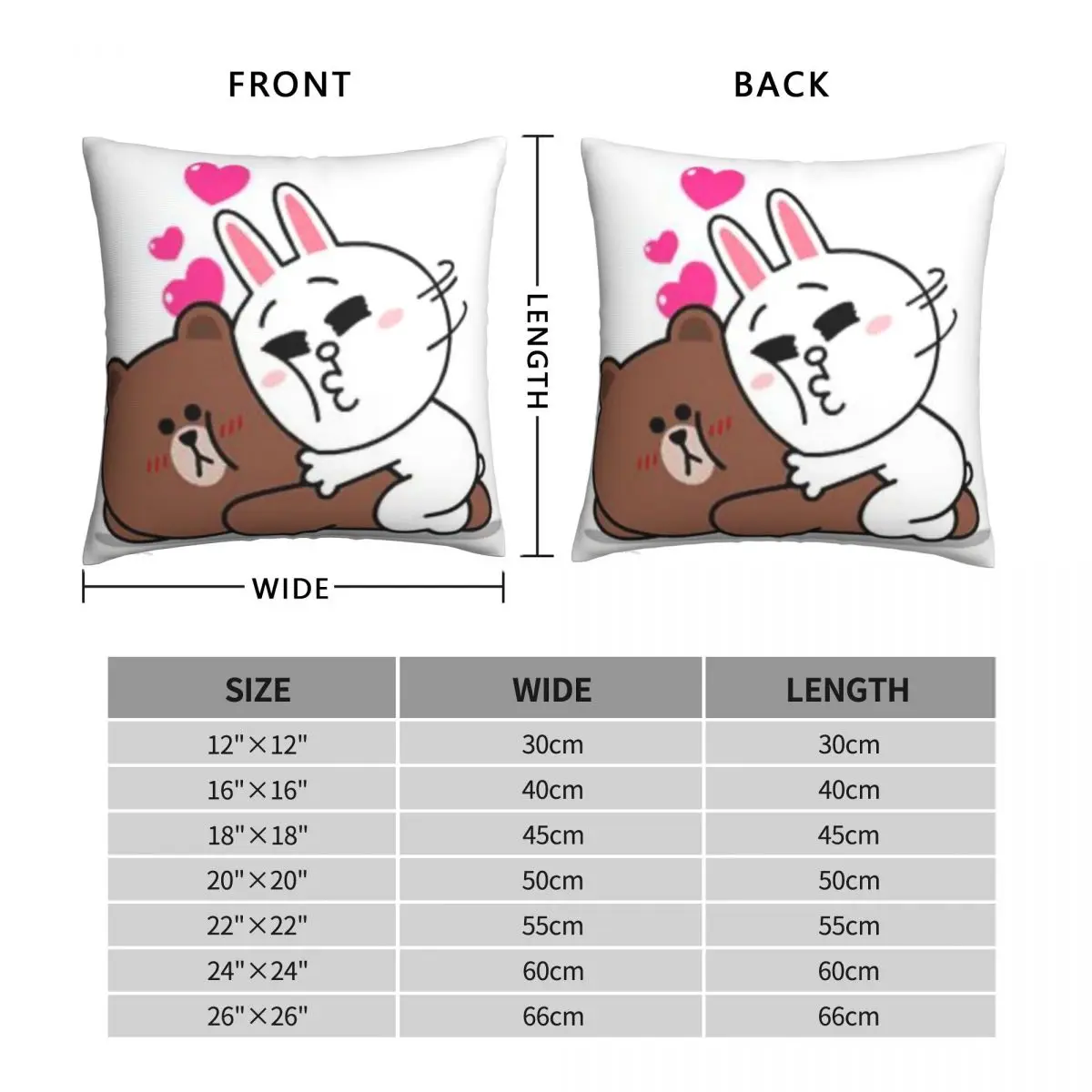 Brown Cony Square Pillowcase Polyester Linen Velvet Pattern Zip Decor Pillow Case Sofa Seater Cushion Cover 18" | Дом и сад