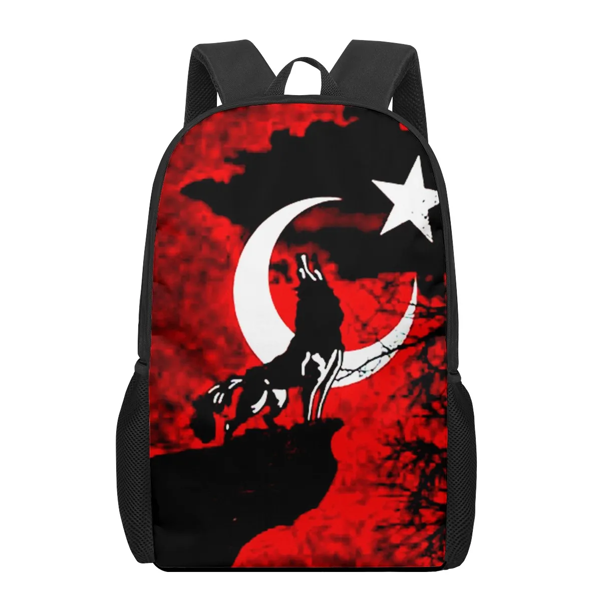 

The Republic of Turkey flag 3D Pattern School Bag for Children Girls Boys Casual Book Bags Kids Backpack Boys Girls Schoolbags B