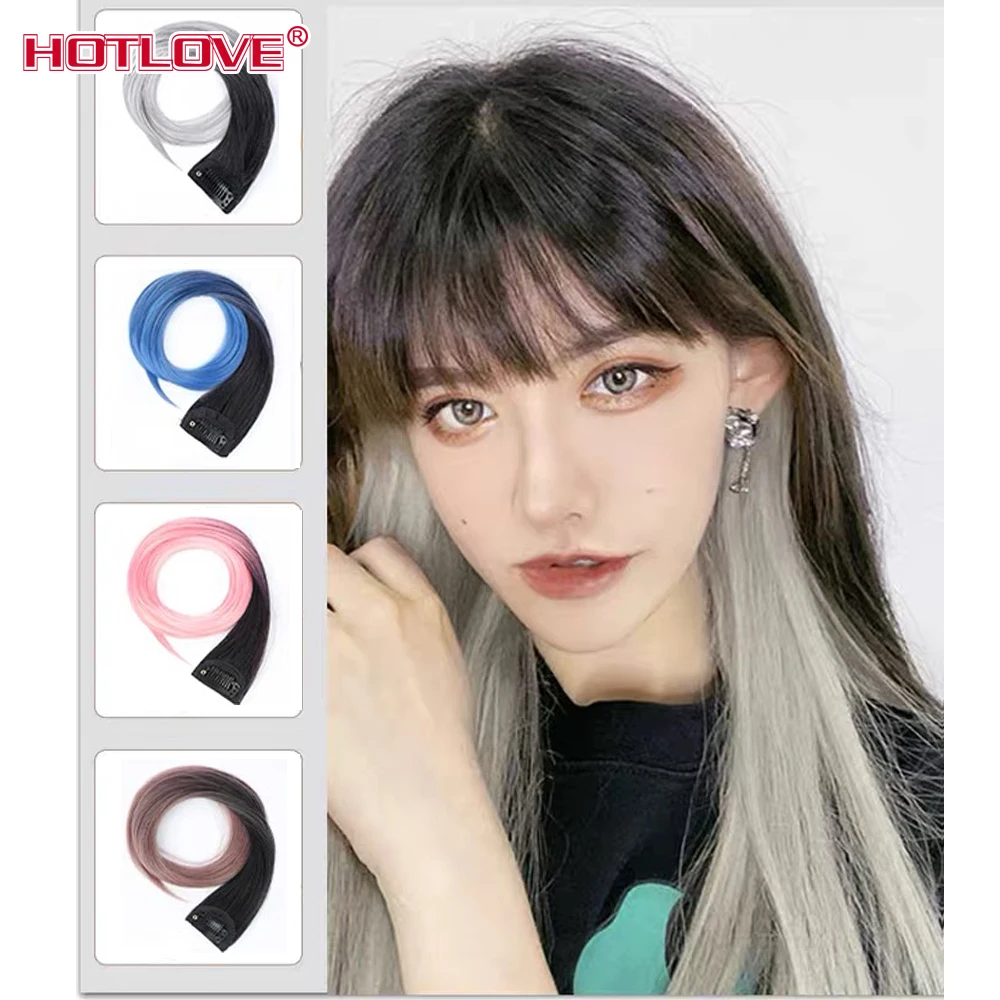 

Colorful Synthetic Wig Hair Natural Simulation Human Hair Accessories Lisa Same Style Hanging Ears Dyed Medium Long Hairpins