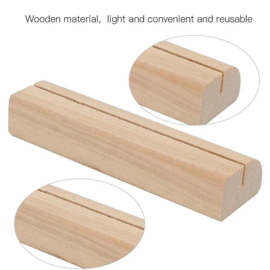 Праздничные украшения сделай сам 5 шт. деревянная визитная карточка стойка для