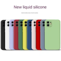 for iphone12 pro max new liquid silicone phone case for lens precision hole for iphone 12 case