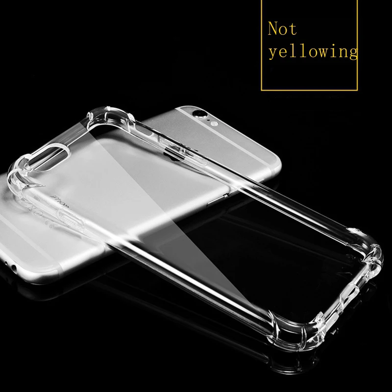 funda transparent shockproof silicone cover case for iphone 11 pro x xs max xr 6s 6 7 8 plus case 360 clear protect cover coque free global shipping