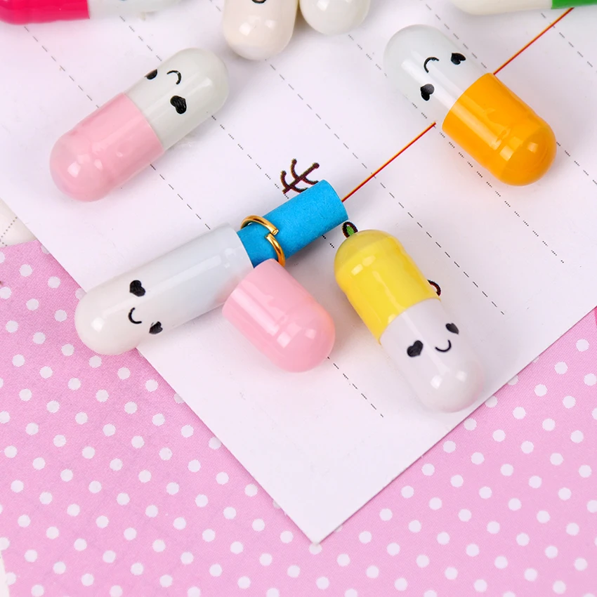 Kawaii Дети мини смайлик таблетки любовь пустые капсулы для сообщений конверт для бумажного письма Студенческая бумага для письма 50 шт./партия