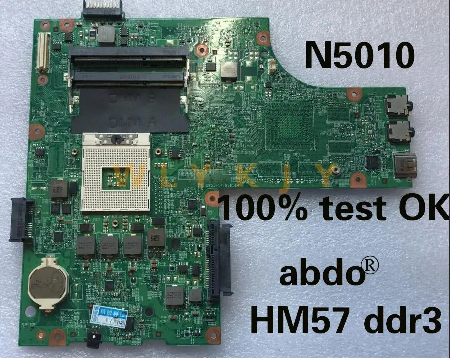 Материнская плата для ноутбука DELL Inspiron N5010 DP/N 0Y6Y56 0VX53T 0 V X 53 T VX53T HM57 DDR3 Встроенная