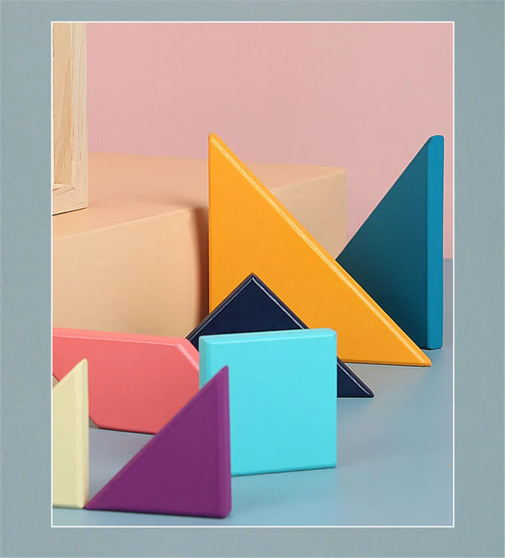 ZXZ Nueva venta caliente niños desarrollo Mental Tangram rompecabezas de Madera Juguetes educativos para toys | Игрушки и хобби