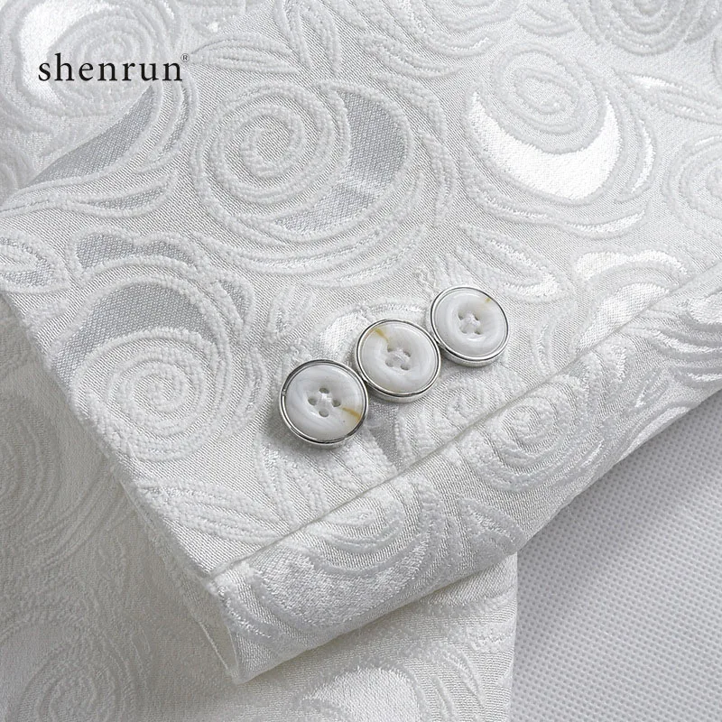 Shenrun, Мужской Блейзер, Повседневный, приталенный, для мужчин, белый, пиджак, для свадьбы, шаль, отворотом, смокинг, для вечеринки, для выпускного, костюм размера плюс, блейзеры