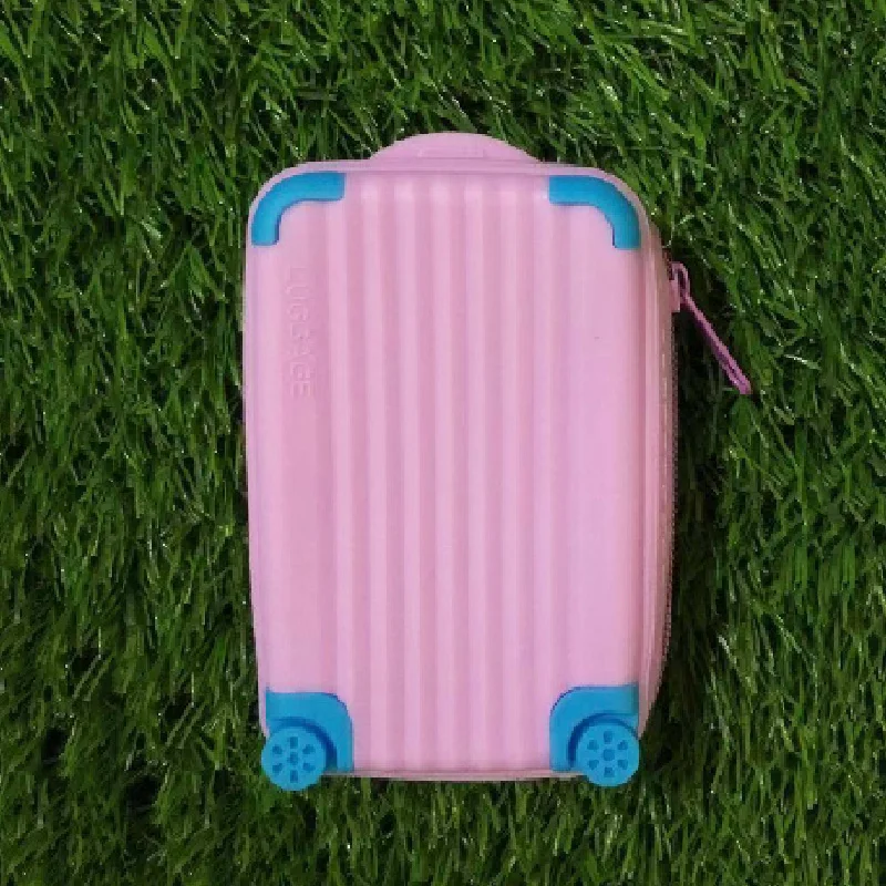 light purple Силиконовый кошелек для монет, чемодан, сумка для карт, водонепроницаемая маленькая мягкая сумка для хранения на молнии, милое забавное портмоне для девочек, кошелек ярких цветов - Цвет: light purple