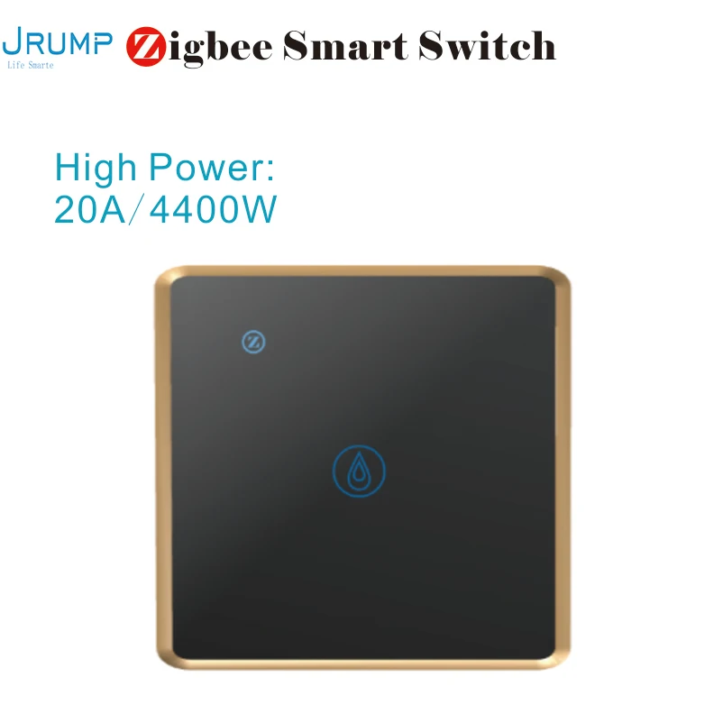 

JRUMP EU Water Heater air Conditioner High-power smart Zigbee Switch,Touch Sensor Smart Wall Switch Work with Alexa, Google Home